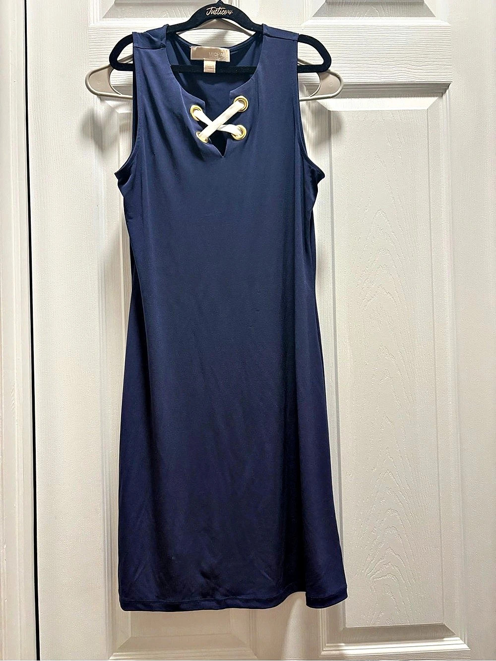 Michael Kors Lace-Up Maxi Dress in Blue Size XS